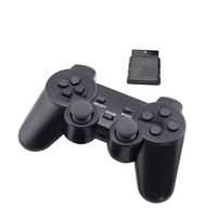 Manette de jeu sans fil 2,4 G à double vibration et double moteur pour console de jeu PS1/PS2, joystick et contrôleur