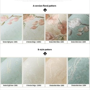 วอลเปเปอร์ลายดอกถั่วลันเตาสไตล์ยุโรป หรูหรา ไม่ทอ ป้องกันเชื้อรา ป้องกันความชื้น สำหรับห้องนั่งเล่น ห้องนอน - Product Image 3