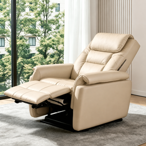 Ivory Luxury 360 Swivel Reclining Body Massager <b>Chair</b> Rhythmic <b>Vibration</b> 5 Auto Modes Leg Support Top Grain Leather Key Product - Product Image 2