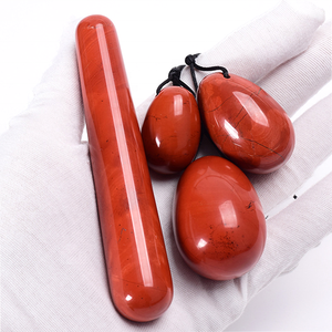 Natural Stone Egg Red Jasper Yoni Egg Women Vaginal <b>Massage</b> <b>Ball</b> Red Jasper Egg Drilled Undrilled 3 Piece Set - Product Image 4