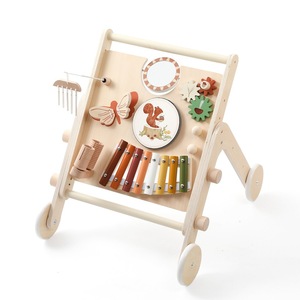 Table musicale multifonctionnelle en <span class=keywords><strong>bois</strong></span> pour enfants, chariot d'éveil musical, <span class=keywords><strong>instrument</strong></span> <span class=keywords><strong>de</strong></span> percussion Orff avec clochettes et tambour, 6 pièces - Product Image 5