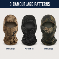 Cagoule tactique camouflage personnalisée avec logo OEM, masque intégral, cache-cou pour la chasse, la randonnée, le cyclisme, la moto et les activités de plein air
