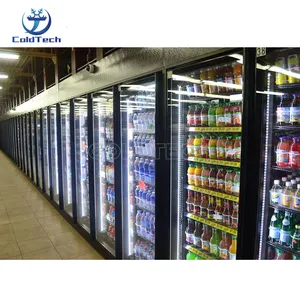 NSF Certification Walk In Freezer Glass Door Freezer Cold Room For Meat Seafood And Beef
