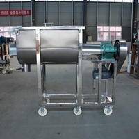 Mélangeur horizontal industriel pour poudre de lessive, sucre, café, broyeur, mélangeur solide-liquide, mélangeur de graines d'herbe humide et sèche 500 kg