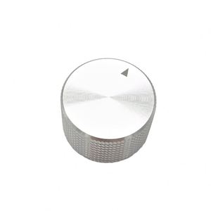 Aluminum CNC Machined Knurled Control <b>Knob</b> 26x15mm Silver Potentiometer 6mm Shaft Audio Amplifier Volume <b>Knob</b> - Product Image 6
