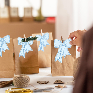 Paquete <span class=keywords><strong>de</strong></span> 10 Tarjetas <span class=keywords><strong>de</strong></span> Papel con Mini Lazo Rosa y Azul, Tarjetas <span class=keywords><strong>de</strong></span> Visita Pequeñas, Notas <span class=keywords><strong>de</strong></span> Agradecimiento para Tiendas y Restaurantes - Product Image 4