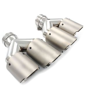 Embout d'échappement en acier inoxydable de 3.5 pouces Tuyau d'échappement modifié <span class=keywords><strong>Accessoires</strong></span> automobiles Tuyau d'échappement à double sortie Gorge de tuyau d'échappement - Product Image 6