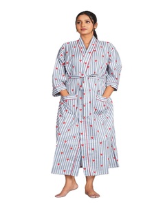 Kimono de luxe en coton à motifs floraux pour femme, imprimé indien, vêtement de détente, robe d'été douce et respirante, prix de gros - Product Image 3