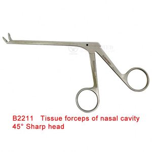 Ciseaux de tissus nasaux nasaux Pinces de tissus de la cavité nasale 45 degrés Tête pointue Ethmoïde nasal Pinces de coupe de tissus nasaux - Product Image 3