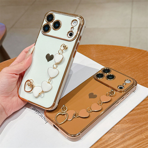 เคสโทรศัพท์ลายหัวใจพร้อมสายคล้องมือแบบกำไลข้อมือสำหรับ iPhone 18 Pro Max 14 15 16 17 - Product Image 3