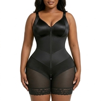 Body sculptant en nylon anti-bactérien, amincissant le ventre et rehausseur de fesses, avec fermeture éclair poitrine, le plus vendu