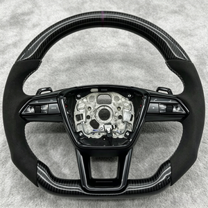 Volant en fibre de carbone personnalisé avec palettes de changement de vitesse pour <span class=keywords><strong>Audi</strong></span> A5 S5 Q5 A3 S3 A4 S4 A7 S7 <span class=keywords><strong>Sline</strong></span> Disponible pour tous les modèles de voitures - Product Image 3