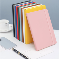Carnet à couverture rigide HBC Premium en cuir PU avec bande élastique, fermeture extensible, pages lignées résistantes à l'encre, imprimé UV