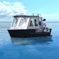 Mini puits de soudage cabine bateau bateau de travail pratique bateau de pêche rapide en aluminium yacht à vendre