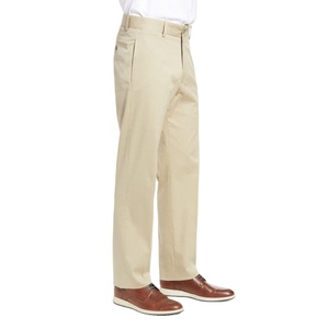Pantalon Chino Kaki <span class=keywords><strong>Homme</strong></span> Coupe Slim Extensible Taille Mi-Haute en Toile Personnalisée pour Bureau et Décontracté - Product Image 2