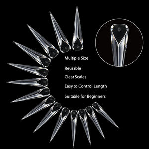 140/boîte Nouvelles formes doubles en acrylique en forme de griffe d'aigle pour sandwichs, moules pour faux ongles en <span class=keywords><strong>gel</strong></span> souple à presser - Product Image 2