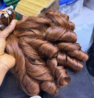 Extensiones de Cabello Humano Natural Virgen de un Solo Donante, de Color 613, en Paquetes y Pelucas al por Mayor, Cabello Humano Virgen Rizado y Ondulado