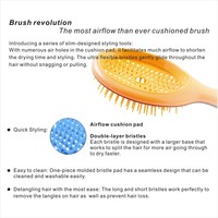 Brosse à cheveux massante confortable pour femmes, très vendue, en matériau TPO de haute qualité, avec coussin d'air écologique et poils en nylon