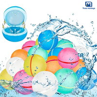 Ballons d'eau en silicone souple réutilisables, rechargeables, à remplissage rapide et auto-scellants - Jouets aquatiques d'été unisexes pour l'extérieur, Pâques