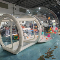 Tentes à bulles gonflables pour l'extérieur, pour les fêtes, dôme rebondissant portable pour le jardin, pour enfants, avec décoration de ballons