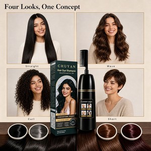 Crème colorante permanente pour cheveux gris Natural Essence avec pinceau applicateur, service OEM, qualité professionnelle - Product Image 1
