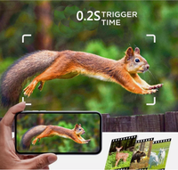 Caméra de surveillance de la faune BSTCAM 4K 48M WiFi avec contrôle par application, grand angle 120°, portée IR 85 pieds, détection de mouvement IR, pour extérieur