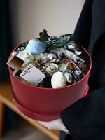 Boîte cadeau ronde de taille moyenne en cuir de luxe léger, entièrement faite à la main, souvenir de mariage haut de gamme en cuir, boîte cadeau