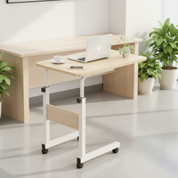 Support pour ordinateur portable, table de chevet mobile, bureau, table relevable, support plateau avec roulettes