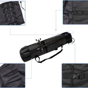 Échantillon gratuit : Sac de transport pour canne à pêche, étui pour canne à pêche en tissu Oxford pliable et résistant, sac de pêche portable - Product Image 5