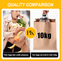 Sac en papier kraft blanc personnalisé pour la livraison de café et de nourriture dans les cafés, sac en papier kraft pour restaurant avec logo