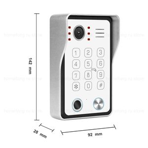 ระบบอินเตอร์คอมเข้าประตูกันน้ำกลางแจ้งพร้อมรหัสผ่านบัตร RFID คุณสมบัติปลดล็อคลายนิ้วมือ - Product Image 6