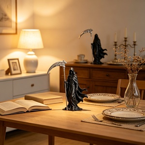 Escultura de Grim Reaper de Tamaño Personalizable, Decoración Grande para Exteriores o Pequeña para Escritorio, Estatua de Resina para Arte de Diseño en Exteriores y Hogar - Product Image 2