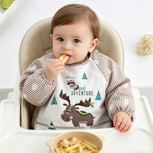 Bavoirs d'alimentation pour tout-petits à manches longues, bavoirs imperméables lavables pour bébés, bavoirs d'alimentation pour nourrissons de 6 mois à 3 ans - Product Image 2