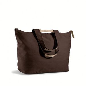 Bolsa de Compras Casual de Lona de Gran Capacidad Personalizada con Cremallera, Bolsa de Viaje Portátil y Duradera, Bolsa de Playa Moderna para Mujer - Product Image 6