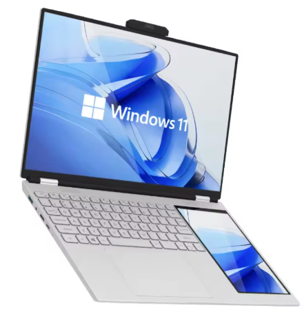 Wholesale Laptops 15.6+7 Inch Dual Screen Intel N100 Processor 16GB Ram 1T Ssd 2.4g/5g Wifi for Business Laptops