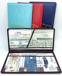 Logotipo personalizado Seguro Reparación de automóviles Regalo promocional Estuche para documentos de <span class=keywords><strong>vehículos</strong></span> Folleto de cuero Registro de automóviles y soporte de seguro - Product Image 5