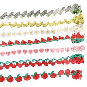Ruban de broderie soluble dans l'eau pour accessoires de vêtements DIY, motifs dessin animé, fruits, papillons, dentelle, pétales, pour scrapbooking et broderie sur ordinateur - Product Image 1