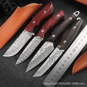Cuchillo para carne con funda de cuero, cuchillo para barbacoa al aire libre para comer cordero, cuchillo multiusos de acero inoxidable, para frutas - Product Image 2