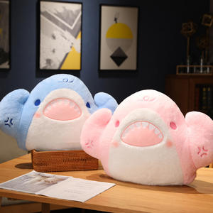 Haute qualité Super adorable et <span class=keywords><strong>bizarre</strong></span> requin musclé en peluche créatif Animal poupée doux grande taille oreiller pour enfants - Product Image 4