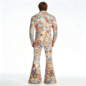 <span class=keywords><strong>Costume</strong></span> rétro années 70/80, style disco hippie, pour le Hogmanay, ensemble de costumes assortis pour couple, vêtements de scène et de danse, polyester, <span class=keywords><strong>adulte</strong></span>, unisexe - Product Image 2