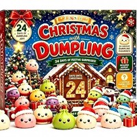 Jouet Squishy Anti-Stress en Sucre de Malt, Motifs Noël Bonhomme de Neige, Cerf, Père Noël, Arbre de Noël