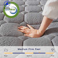 Hybrid Hotel Kingsize Federkernmatratze Vakuumkomprimiert Aufgerollt Naturlatex Taschenfederkern Memory-Schaum-Matratze in Box