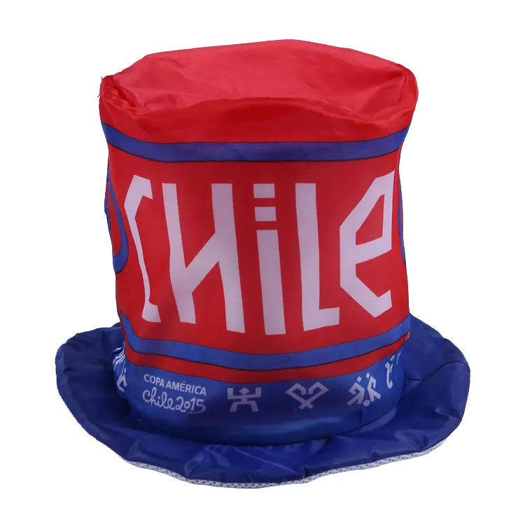 Atacado de alta qualidade 100% poliéster chapéu engraçado design personalizado impressão digital louco do partido carnaval decoração chapéu fã de futebol