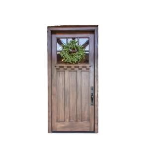 Puerta de Entrada de Madera Sólida Pivotante de Estilo Rústico Moderno, Personalizada y de Alta Calidad, Fabricada en China - Product Image 1