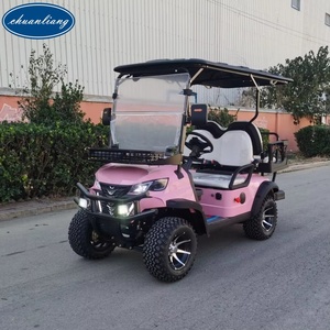 Lüks, Akıcı Hızlanma Özellikli, 4 Kişilik, Pembe Elektrikli <span class=keywords><strong>Golf</strong></span> Arabası, Üst Düzey Tatil Köyü <span class=keywords><strong>Golf</strong></span> Sahası için LED Kombinasyon Lambalarıyla - Product Image 1