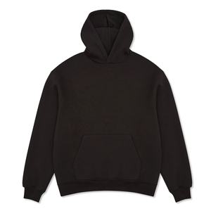 Muestra gratis personalizada 80% Algodón 20% poliéster Sudadera con capucha de gran tamaño Streetwear hombro caído liso grueso polar bordado en blanco - Product Image 2