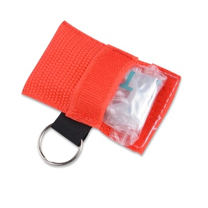 Kit de protección facial <span class=keywords><strong>CPR</strong></span> máscara de PVC de primeros auxilios para protección con bolsa de filtro llavero tamaño mini llavero soporte de logotipo personalizado - Product Image 6