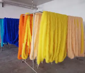 Usine écologique boa en plumes de dinde boa en plumes de marabout plume d'orange marabout boa orange à vendre