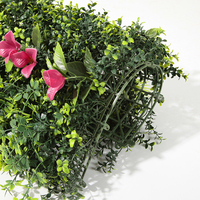 Mur végétal artificiel vert 50x50cm en plastique, gazon vertical résistant aux UV et à l'eau, écologique et durable pour usage domestique