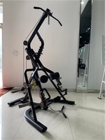 Rack de squat chargé de plaques pour la maison Extension de la boucle des jambes Multi Station Levier Trainer Système de poulie d'haltérophilie Multi Gym Machine